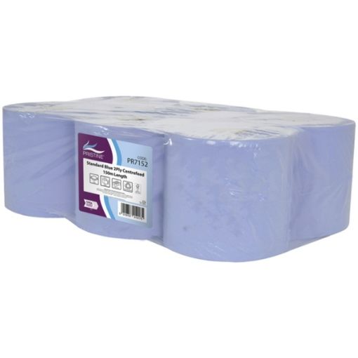 Picture of PK 6 PRISTINE BLUE CENTREFEED ROLL 2PLY 150M