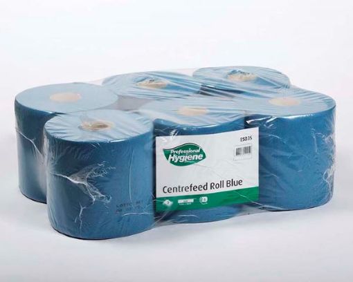 Picture of PK6 BLUE CENTREFEED ROLLS 3PLY (150M)