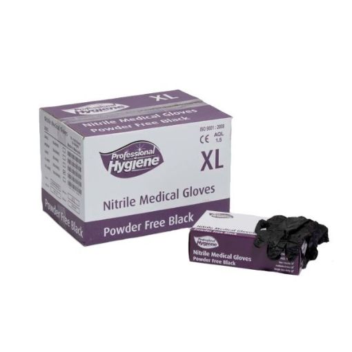 Picture of PK100 EXTRA STRONG BLACK NITRILE GLOVE-LARGE