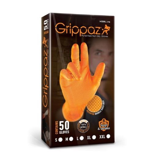 Picture of PK50 GRIPPAZ GLOVES ORANGE SZ8